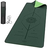 ROMIX Pro Yoga Mat Thick 6mm (1/4 inch), 72"L x 24"W Non-Slip Workout Mat with Alignment Lines, Large Yoga Mats for Women Men With Carry Bag, Exercise Mats for Home Workout Training Equipment