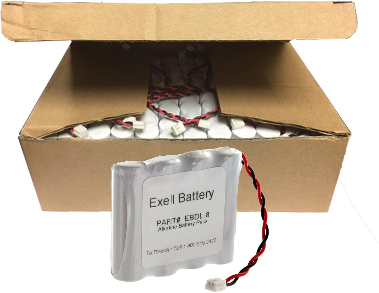 24PACK Exell EBDL8 Alkaline Electric Door Lock Battery