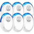 Ultrasonic Pest Repeller 6 Pack Mice Repellent Indoor Pest Repellent Ultrasonic Plug in, Mouse Deterrent, Pest Control for Rodents, Roaches, Cockroaches, Spiders, Insects(6 Pack)