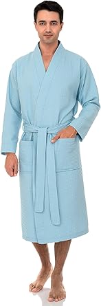 men's waffle weave bathrobe
