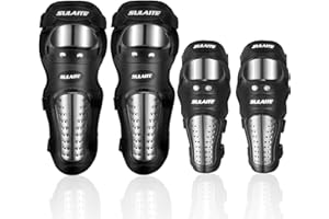 Gute Knee Pads Elbow Pads 4Pcs - 2 in 1 Dirt Bike Knee and Shin Guards/Elbow Guards, Motorcycle Protective Gear Set with Adjustable Knee Cap Pads Protector for Motocross ATV Skating Mountain Bike