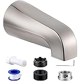 Dreyoo Tub Spout (Universal Fits 1/2" Copper Pipe, 1/2" IPS and 3/4" IPS), Bathroom Bathtub Faucet with Adapters and Hex Wren