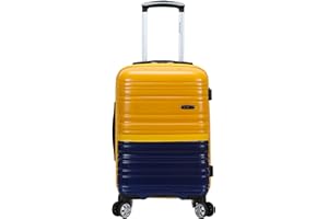 Rockland Melbourne Hardside Expandable Spinner Wheel Luggage, Two Tone Navy, Carry-On 20-Inch