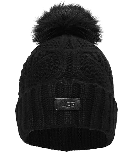 Amazon.com: UGG, Womens, Chunky Crafted Rib Beanie, Black, One
