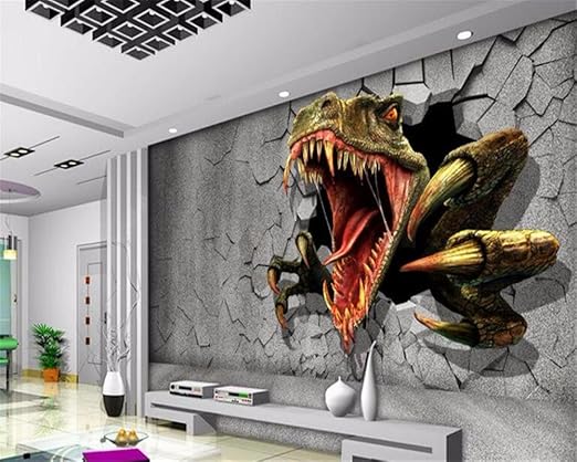Bzdhwwh Benutzerdefinierte Wandbild Tapete Dinosaurier Foto Wohnzimmer Hintergrund Cartoon Kinderzimmer Tapete Fur Wande 3 D 170cm H X 255cm W Amazon De Kuche Haushalt