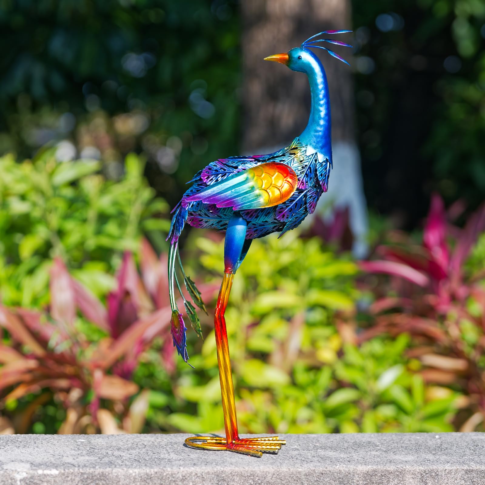 Photo 1 of dreamskip Metal Peacock Garden Decor Outdoor Statue, Peacock Yard Art Sculptures Outside Decoration for Home Patio Lawn Backyard, Gift for Women Moms Grandma