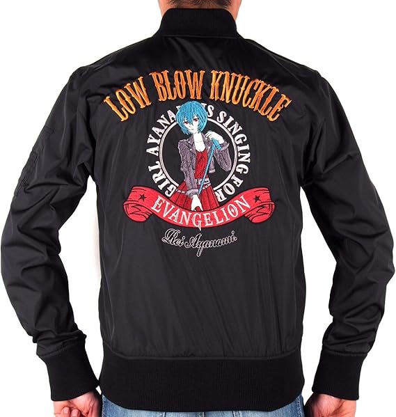 Amazon Low Blow Knuckle ローブローナックル Evangelion エヴァンゲリオン コラボ Ma 1 ジャケット 綾波レイ ボーカル 総刺繍 ブラック 黒 バイカー アメカジ ミリタリー 21年春モデル コート ジャケット 通販