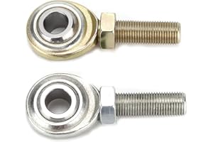 Aqxreight 2pcs Rod Ends Heim Joints, 1/2in x 1/2-20 RH LH Male Thread, Stainless Steel