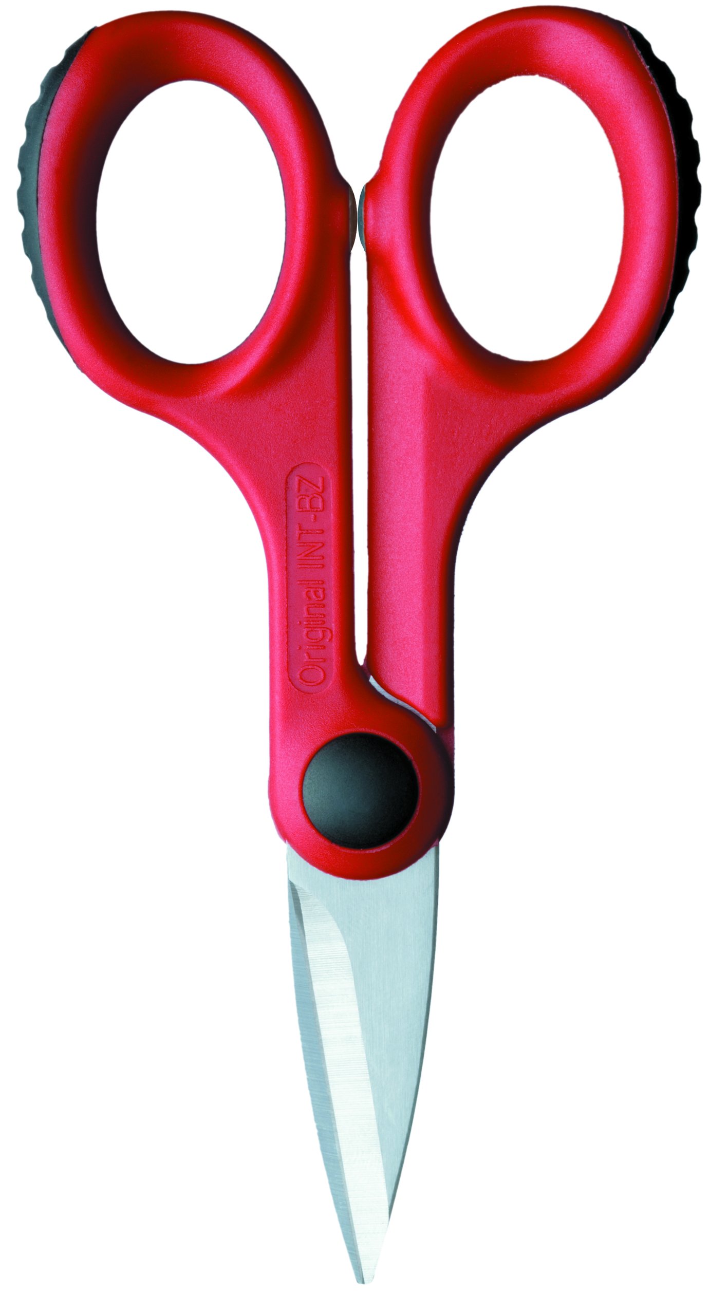 Intercable 16014 Scissors for Electrician with Safety Box, bi-Component, Small, red