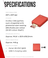Canon SELPHY QX20 Portable Printer Wi Fi Dye Sublimation USB-C Red view 6
