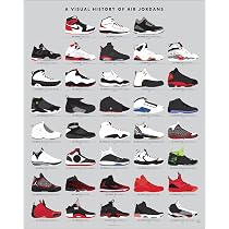 Amazon.com: Pop Chart | Visual History of Air Jordans | 16" x 20 ...