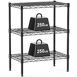 DUMOS 3 Tier Metal Wire Rack Shelf Heavy Duty