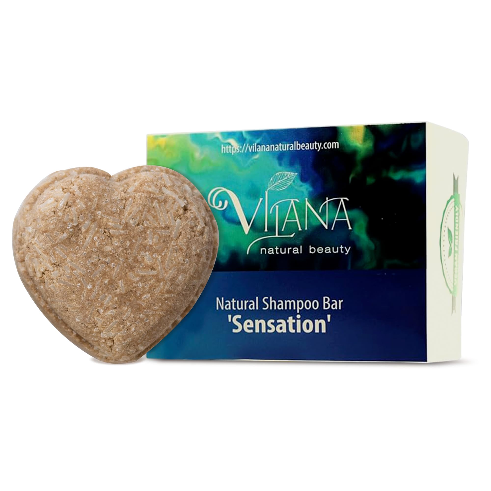 Sensation Natural Shampoo Bar 70g by Vilana | Tones the Scalp, Reduces Hair Loss, Restores Hair Shine & Smoothness | Sulphate Free Hair Shampoo Bar – Suitable for All Hair Types & Problematic Scalp