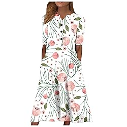 House Dress for Women Elderly Women's 2024 Casual