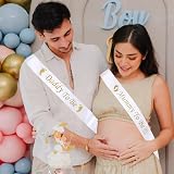 IRYNA Mummy Daddy To Be Sash Set Baby Shower Gender Reveal Party Decorations view 7