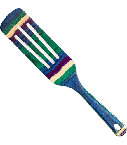 Baltique Mykonos Set 7 Utensili Da Cucina In Legno Di Betulla | Sicuri Per Antiaderenti, Colorati, Cucchiaio, Spatola, Dosatore