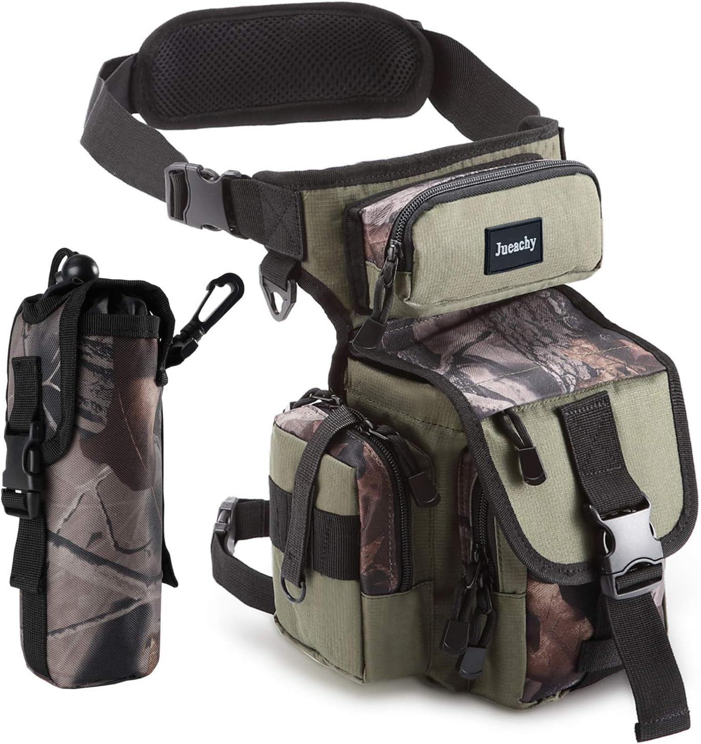 Jueachy Drop Leg Bag for Men Metal Detecting Pouch Tactical Military Thigh Waist Pack