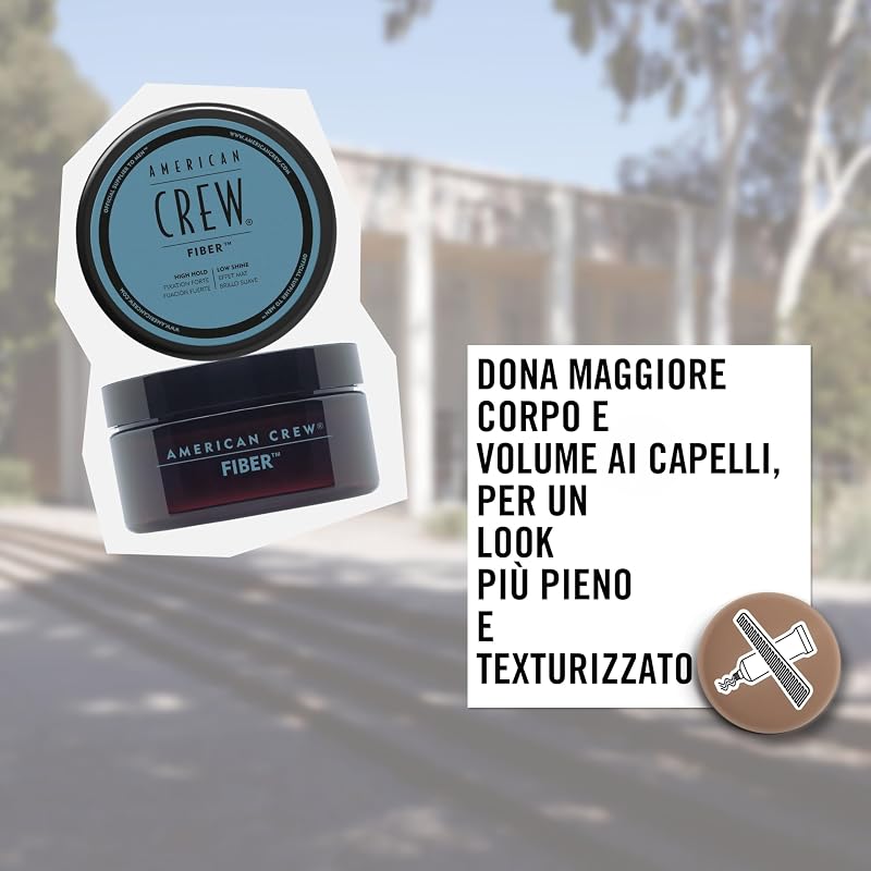 Fiber, Cera Capelli Uomo, Tenuta Forte & Finish Opaco, Texturizza & Ispessisce i Capelli, 85g