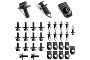 TOPCNOEM 35Pcs Engine Under Cover Splash Shield Body Bolts Screws, Bumper Clips Extruded U-Nuts Kit Compatible with Nissan 350z 370z Infiniti G35 G37 EX35 FX35 FX45