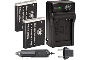 BM PREMIUM BM 2 NB-6LH Batteries and Charger for Canon PowerShot S120, SX170 IS, SX260 HS, SX280 HS, SX500 IS, SX510, SX520, SX530, SX540 HS, SX600 HS, SX610 HS, SX700 HS, SX710, ELPH 500, D10, D20, D30 Cameras