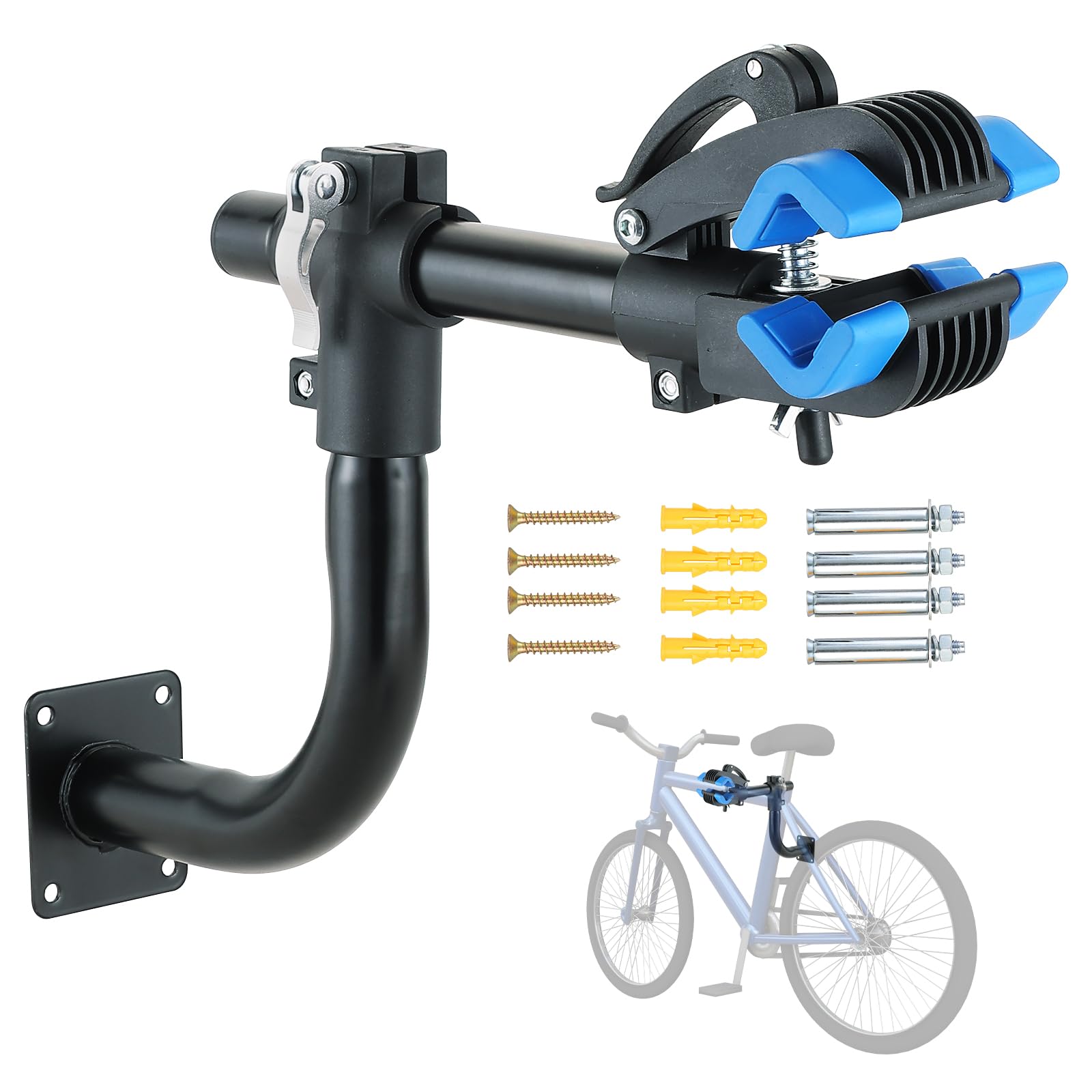 Photo 1 of NATGAI Curved Bike Repair Stand, Bench Mount Bike Repair Stand Bicycle Maintenance Rack Workstand, Adjustable Removable Home Bicycle Maintenance Stand for Road Mountain Bikes