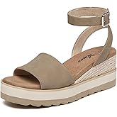 Athlefit Women's Platform Sandals Buckle Ankle Strap Open Toe Espadrille Wedge Sandals