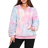 NIeyook Sherpa Fleece Hoodies for Women Fuzzy Oversized Zip up Hoodie with Pockets Casual Pullover Hooded Sweatshirt
