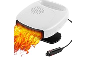 FILBA Car Heater Automobile Windshield Portable Heater that 12V Car Cigarette Lighter for Defrosting Defogger with Heating & Cooling
