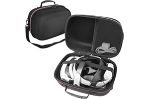 ARVOK Carry Case for Meta Quest 3S/3/2/Oculus Quest 3/2/Pro/Pico 4, Case for Kiwi Design/BOBOVR Battery Head Strap and Other Accessories, EVA Hard Shell VR Headset Protective Bag for Travel Storage