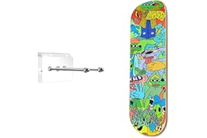 Aolabela Acrylic Skateboard Wall Mount,Skateboard Wall Rack,Skateboard Hanger,Display Your Skis Snowboards Scooters Longboards (1Pc)