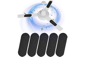 LBLVBNEWD 5 Pack Ceiling Fan Filters for Blades, Air Fan Filters for Ceiling Fan Blades with Activated Charcoal for Common Household Contaminants, Unscented Coconut Carbon Universal Ceiling Fan Air Purifiers