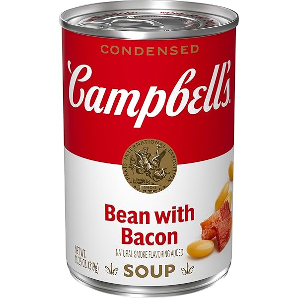 CAMPBELL’S CONDENSED BEAN WITH BACON SOUP, NATURAL SMOKE FLAVORING ADDED, 11.25 OZ CAN