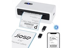 Jiose Shipping Label Printer - 4x6 Desktop Thermal Label Printer for Small Business - Compatible with MacOS Windows