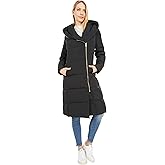 Cole Haan Women's Taffeta Down Coat With Bib Front and Dramatic Hood