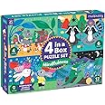 Mudpuppy Kindness 4-in-a-Box Puzzle Set – Includes 4 Progressive Jigsaw Puzzles for Kids with 4-12 Pieces – Features Colorful Animal Illustrations, for Ages 2-5 – Each Puzzle Measures 6” x 8”