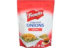 French's Original Crispy Fried Onions, 24 oz - One 24 Ounce Bag of Crunchy Fried Onions to Sprinkle on Salads, Potatoes, Chicken, Burgers and Green Bean Casseroles