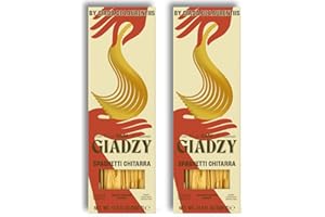 Giadzy by Giada De Laurentiis 2 Pack Organic Spaghetti Chitarra Pasta - Made in Italy, Artisanal, Clean Ingredients - Non GMO
