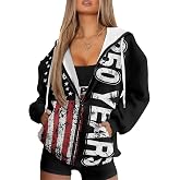 Whosucclay 2026 Women's Oversized Hoodies with Zipper Fashion Full Zip Up Sweatshirts Jacket Outfit with Pockets
