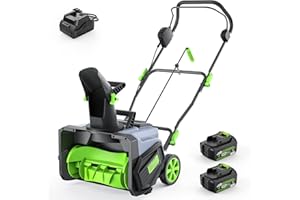 ETOOLAB Cordless Snow Blower, Electric Snow Thrower 19 Inch, 40V 4.0Ah Battery Powered Snow Removal, 1500W Brushless Motor 25FT Throw Distance for Driveway Patio Sidewalk