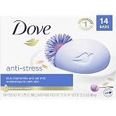 Dove Beauty Bar Gentle Cleanser Moisturizes To Calm Skin Anti-Stress Cream Bar Gentle Bar Soap Cleanser Made With 1/4 Moistur
