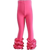 Ashken Baby Girls'Ruffle Pants Toddlers Little Girls Leggings 6 Months-8T
