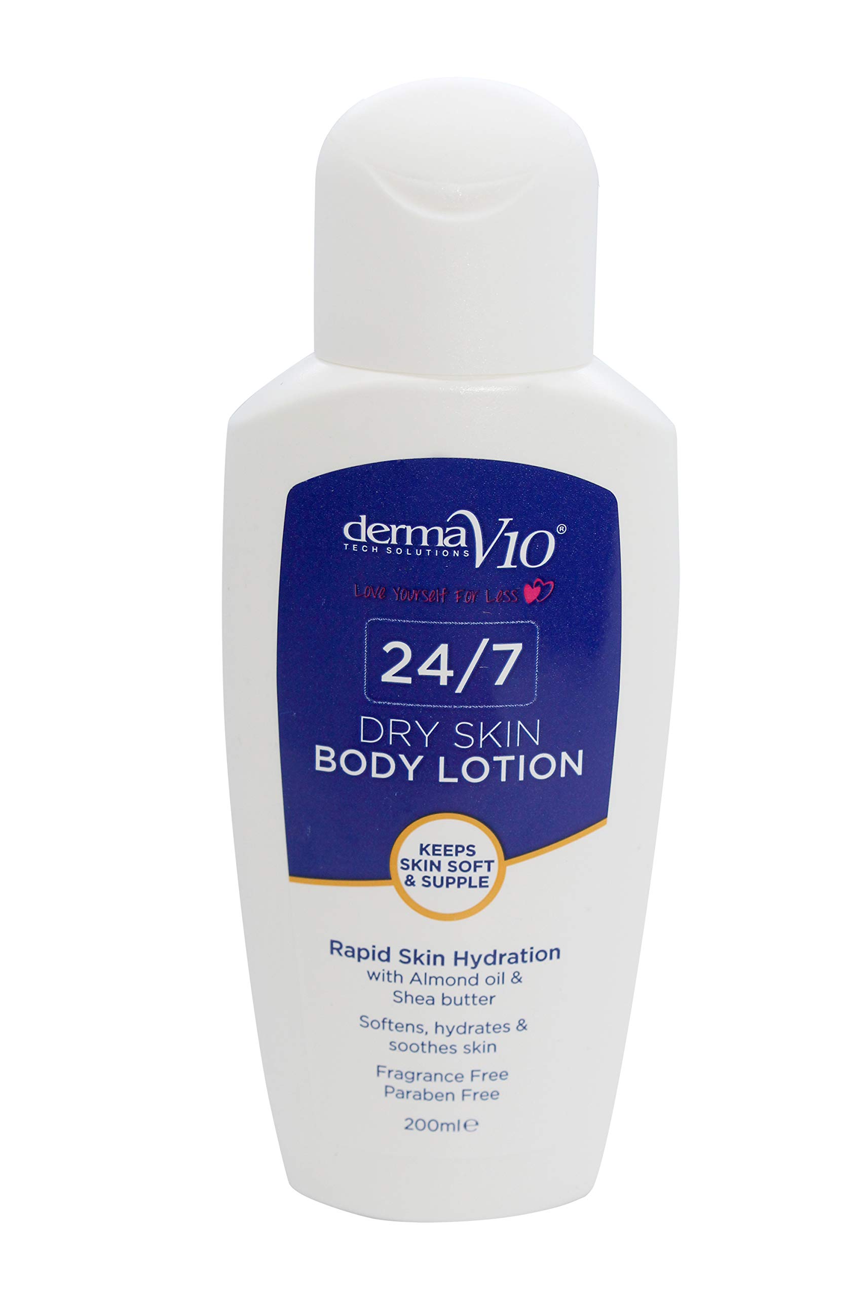 Derma V10 24/7 Body Lotion, 200 ml (pack of 12) ,