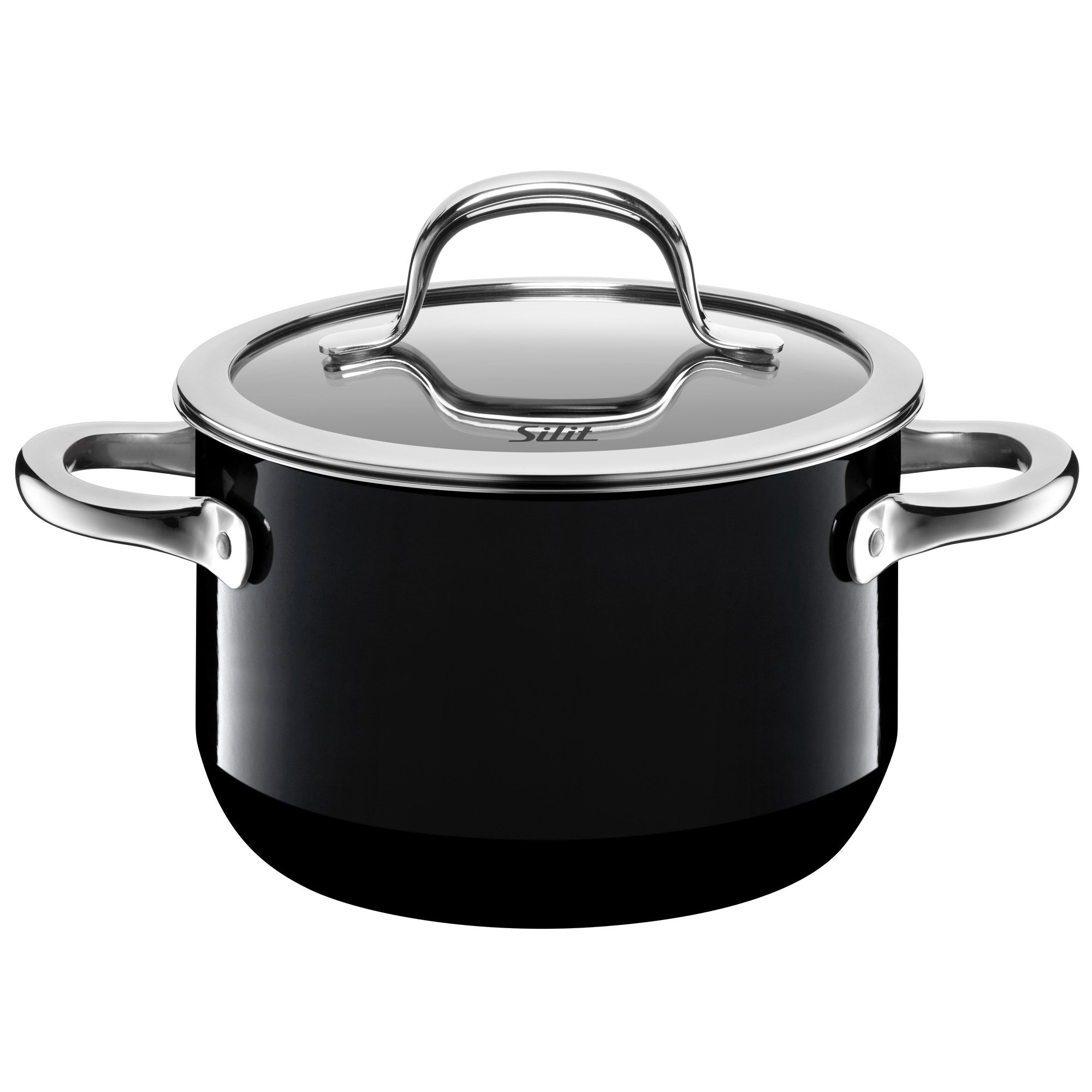 Silit "Passion High Casserole with Lid, Black, 16 cm