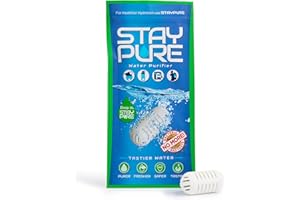 AQUANU StayPure Water Filter- 250 Gallon Portable Water Filter, Perfect for Travel, Camping, Water Bottle, Pitcher - Alkaline Water Filter - Long-Life (6 months)