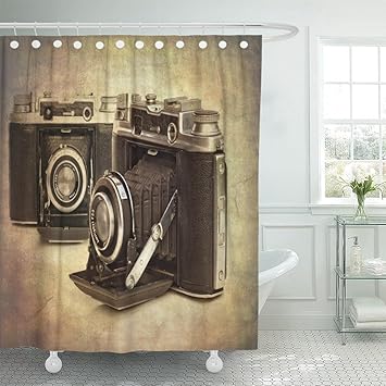 Emvency Duschvorhang Polyester Print 182 9 X 182 9 Cm Schwarz