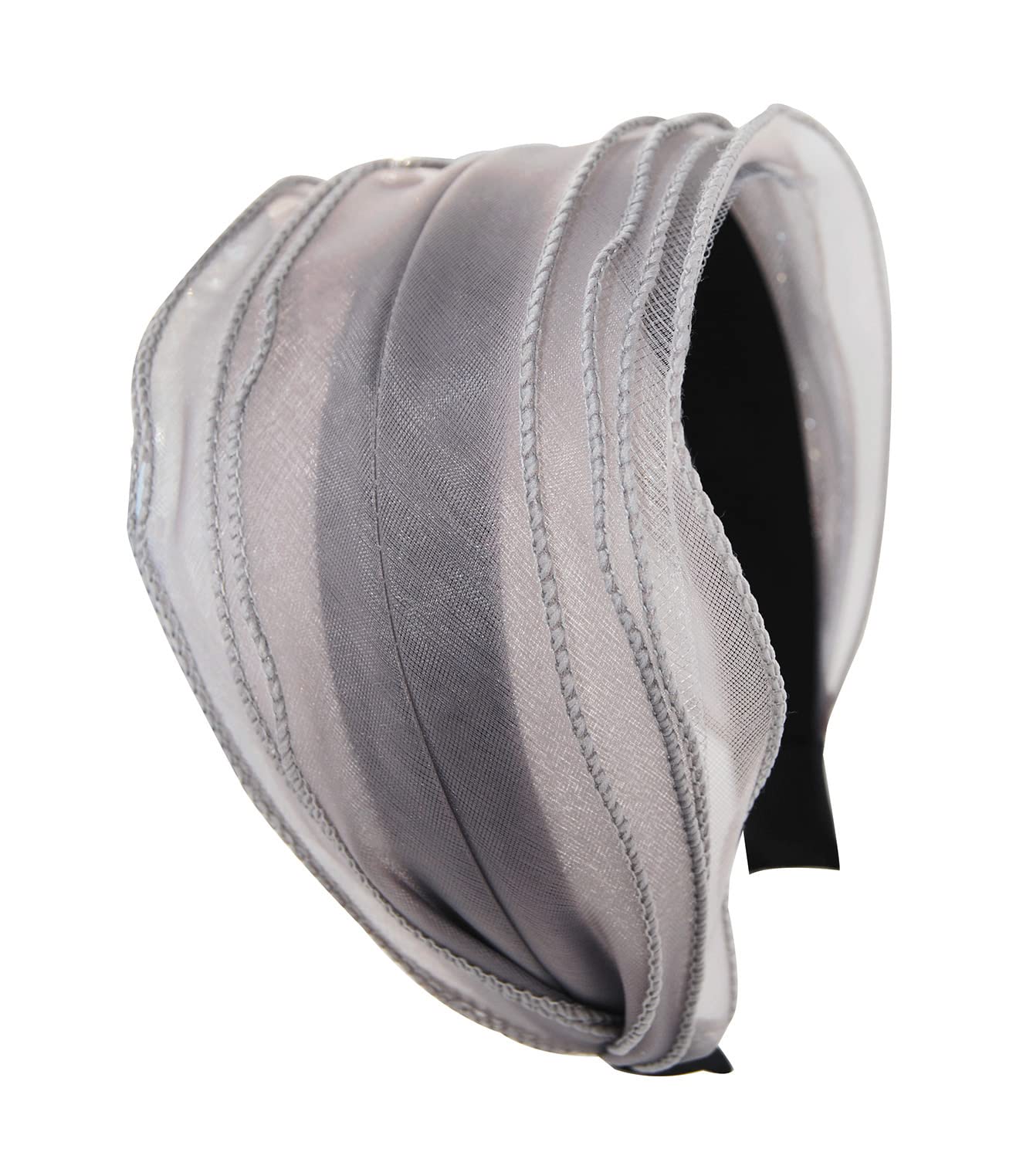 axy HRM2 Wide Headband in Fashion Design Headband Vintage Hair Accessories (Grey) — image 1