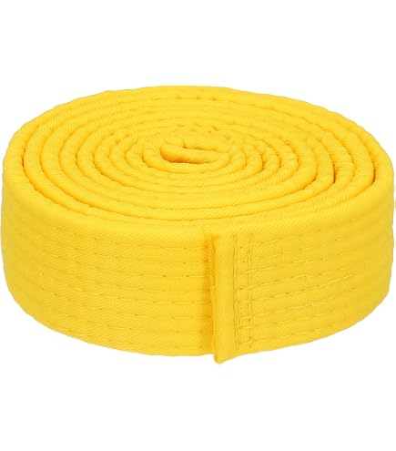 Ceinture De Classement Arts Martiaux – Satin Doré, Largeur 1,75cm, Qualité Playwell, Couleur Unique