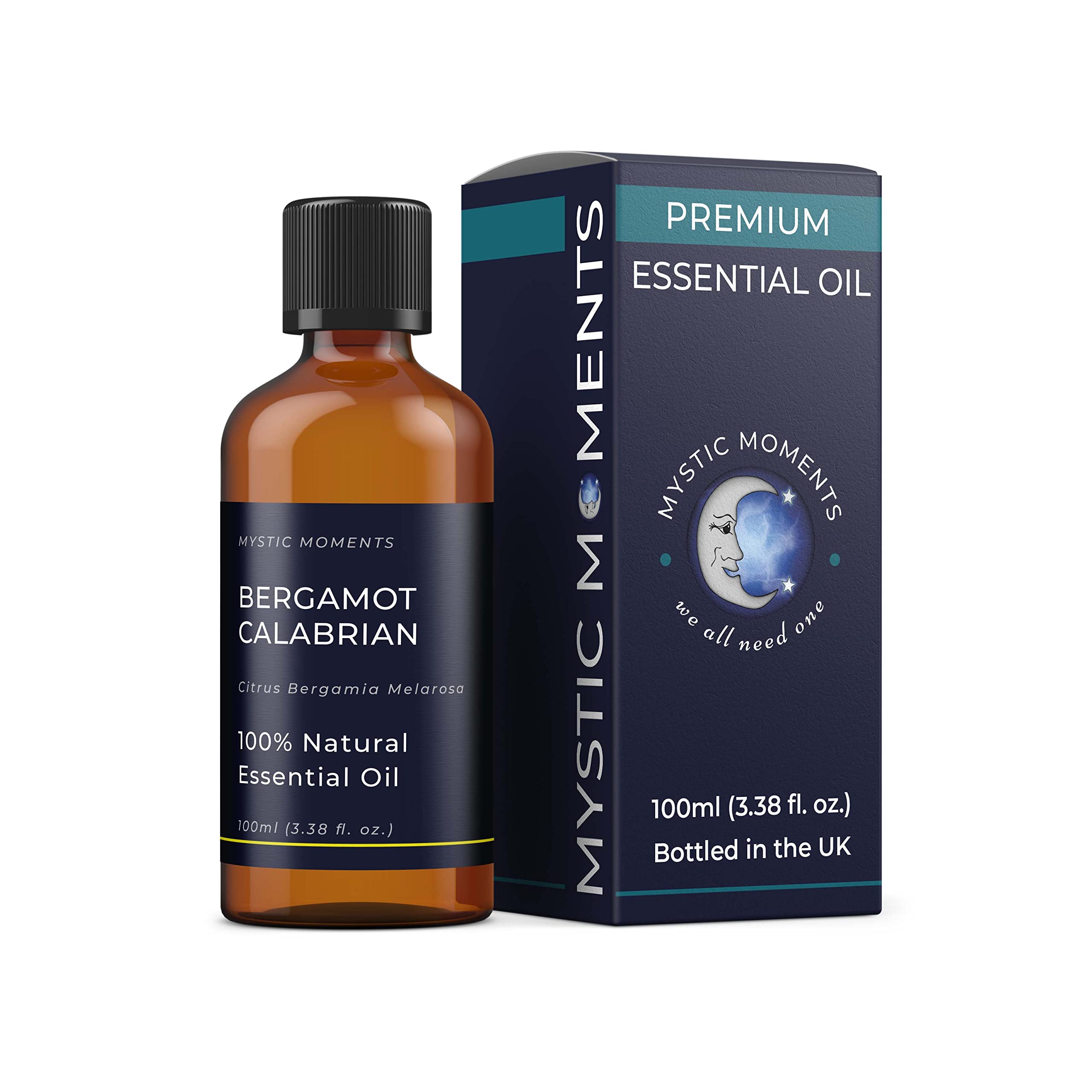 Mystic Moments | Bergamot Calabrian Essential Oil 100ml | Citrus bergamia | Fresh Sweet Citrus Aromatic Oil for Diffuser, Blends & Crafts | Aromatherapy Grade