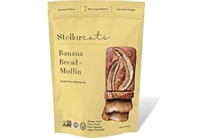 Stellar Eats Grain-Free Banana Bread & Muffin Baking Mix | Gluten-Free, Dairy-Free, Plant-Based, Paleo-Friendly, Naturally Sweet with Coconut Sugar | Almond Flour-Based | Makes 1 Loaf or 12 Muffins