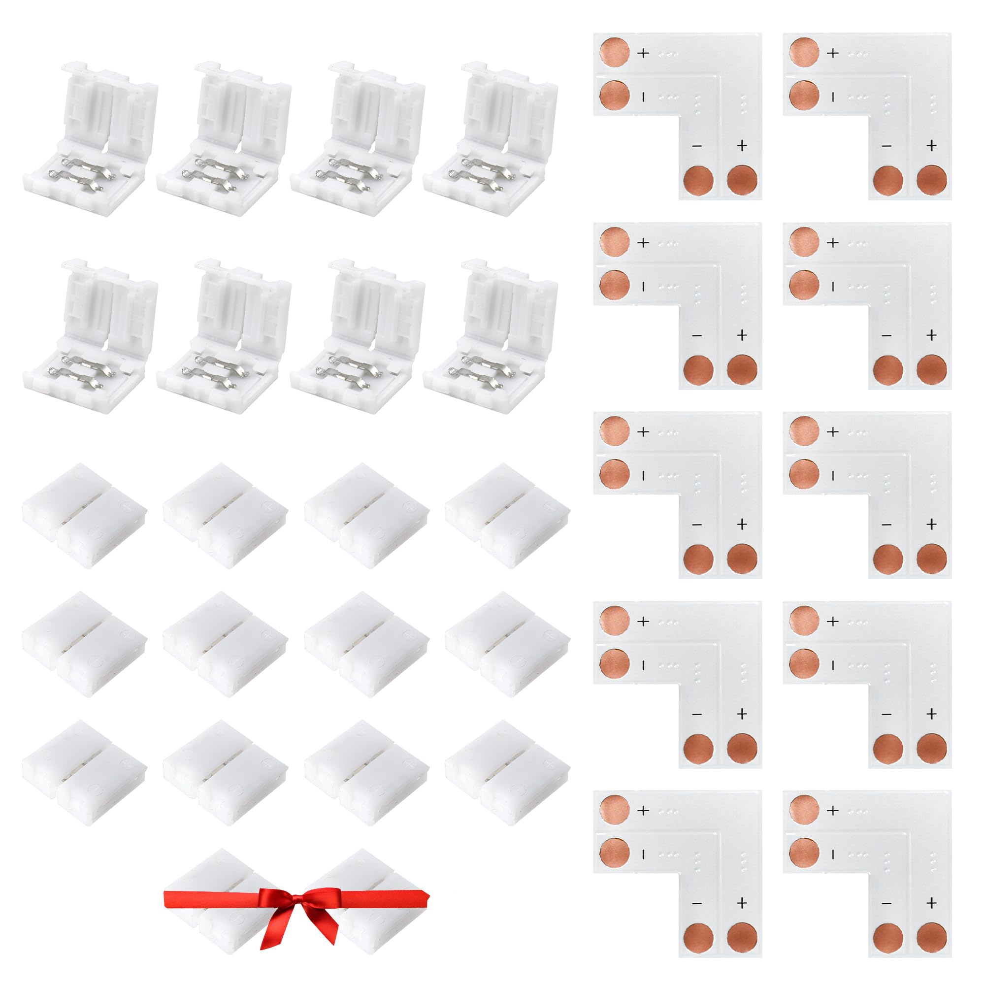JACKYLED 10mm 2-Pin LED Strip Connectors for LED